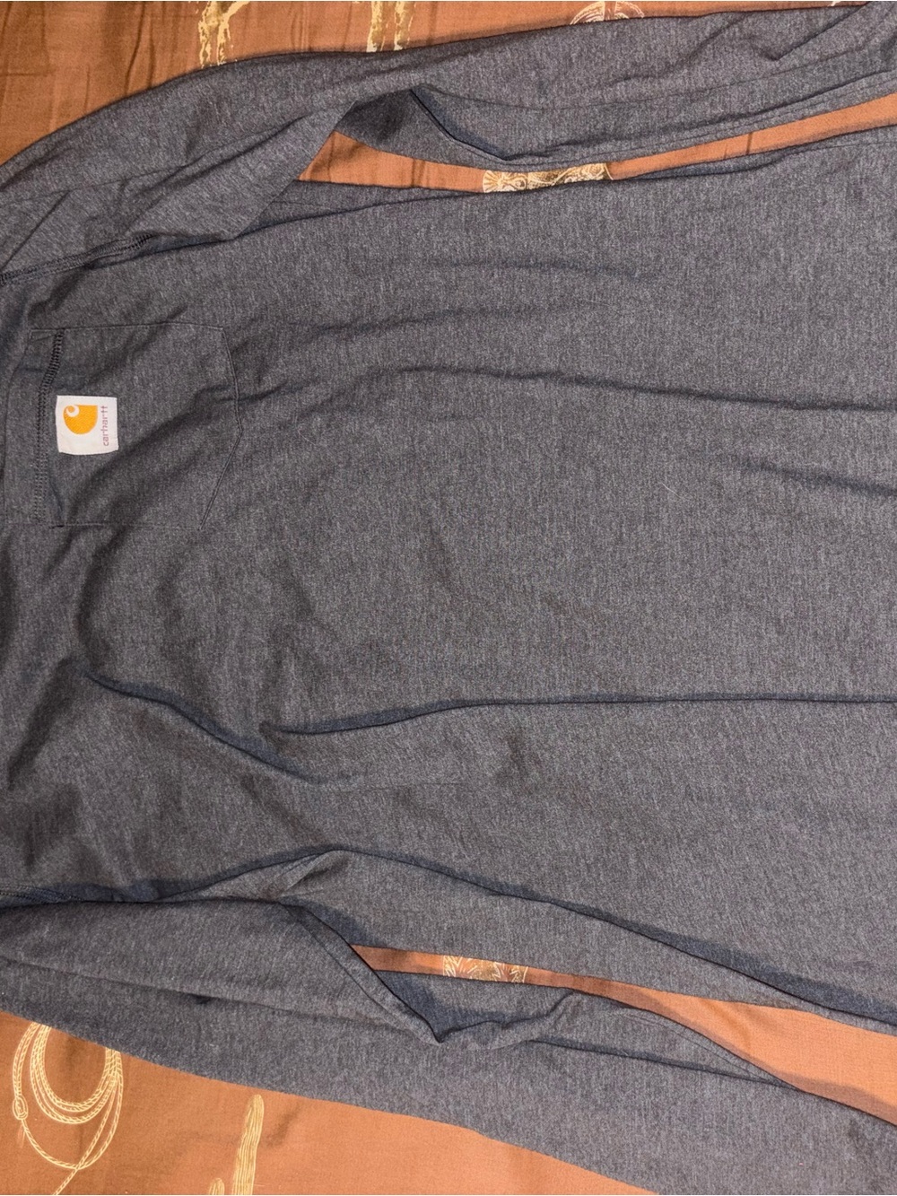 Carhartt Gray Long Sleeve Crewneck Work Shirt